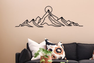 Décoration murale Everest - Noir - 119,5 x 37 cm