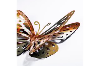 Décoration murale Farfalla - Doré et marron - 29 x 22 cm