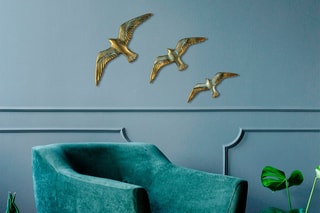 3 décorations murales - 30 x 11 x 2/24 x 9 x 2/19 x 7 x 2 cm - Doré