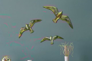 3 décorations murales - 30 x 11 x 2/24 x 9 x 2/19 x 7 x 2 cm - Doré