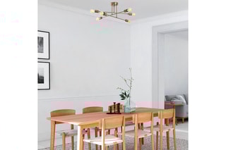 Suspension Fleur - Doré - 6 x 60 W