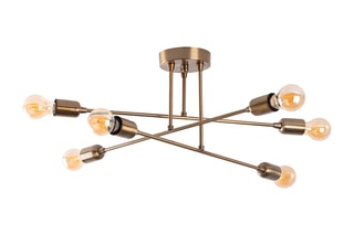Suspension Fleur - Doré - 6 x 60 W