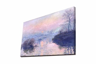 Tableau "Coucher de soleil sur la Seine à Lavacourt" Claude Monet - 70 x 100 cm