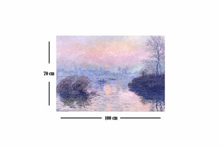 Tableau "Coucher de soleil sur la Seine à Lavacourt" Claude Monet - 70 x 100 cm