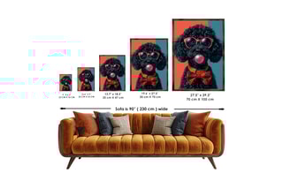 Peinture décorative encadrée en MDF Wilfried3 - 35 x 47 cm