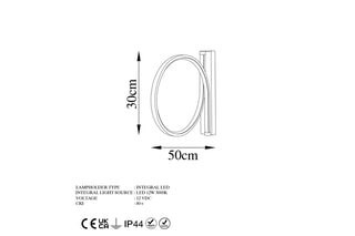 Applique murale LED Halka - Doré - 12 W