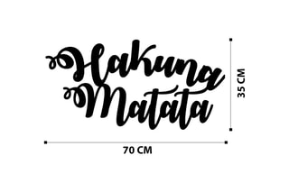 Décoration murale Hakuna Matata - Noir - 70 x 35 cm