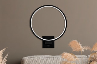 Applique murale LED Halka - Noir - 12 W