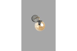 Applique murale - Noir et transparent - 60 W