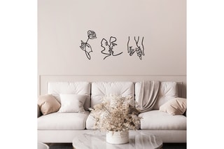 4 décorations murales métalliques - Noir