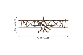 Sticker Rusty Airplane - Marron