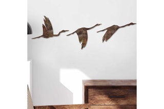 3 décorations murales Rusty Birds 1 - 11 x 16/14 x 22/18 x 27 cm - Doré
