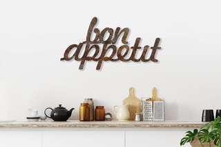 Décoration murale Rusty Bon Appetit - Laiton antique - 30 x 50 cm