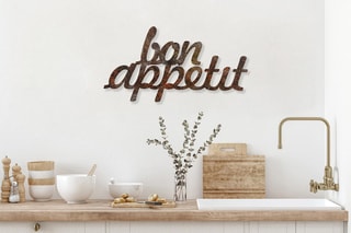 Décoration murale Rusty Bon Appetit - Laiton antique - 30 x 50 cm