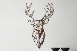Tête de cerf Rusty Deer 3 - Marron - 70 cm
