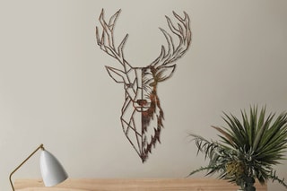 Tête de cerf Rusty Deer 3 - Marron - 70 cm