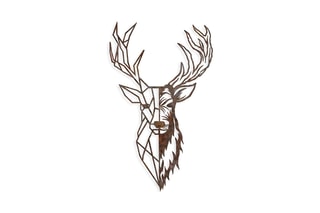 Tête de cerf Rusty Deer 3 - Marron - 70 cm