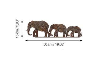 Décoration murale Rusty Elephant - Marron - 15 x 50 cm