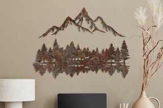 Décoration murale Rusty Landscape 2 - Laiton antique - 51 x 70 cm