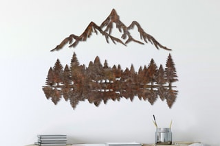 Décoration murale Rusty Landscape 2 - Laiton antique - 51 x 70 cm