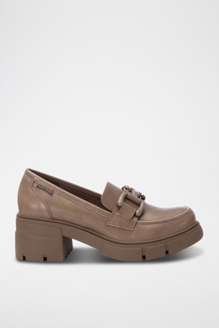 Mocassins à talons - Taupe
