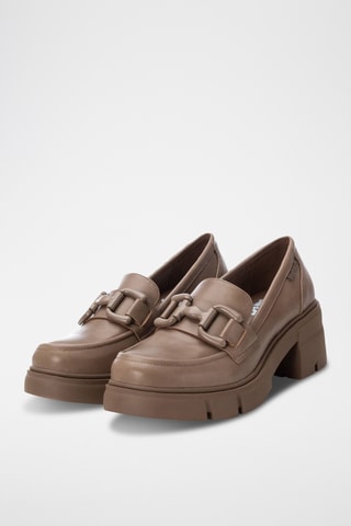 Mocassins à talons - Taupe