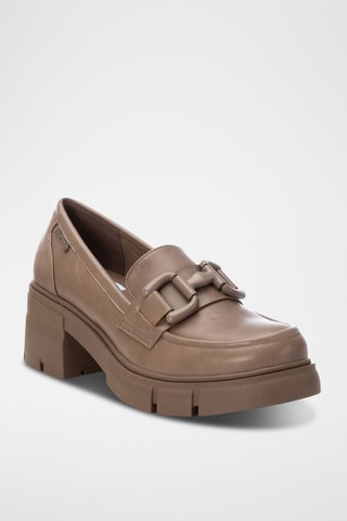 Mocassins à talons - Taupe