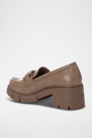 Mocassins à talons - Taupe