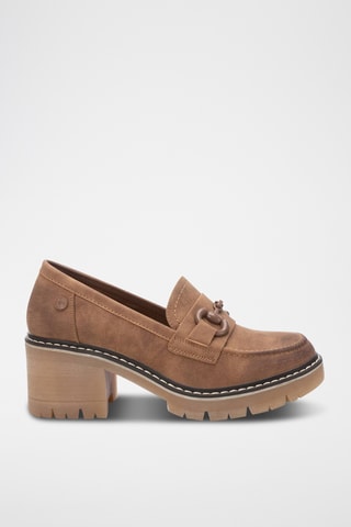 Mocassins à talons - Camel