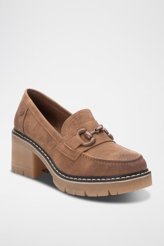 Mocassins à talons - Camel
