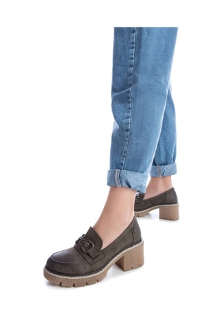 Mocassins à talons - Kaki