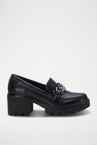 Mocassins à talons - Noir 