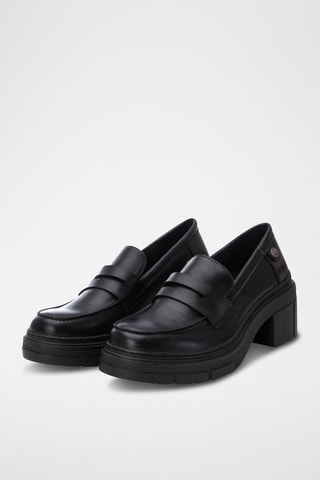 Mocassins à talons - Noir