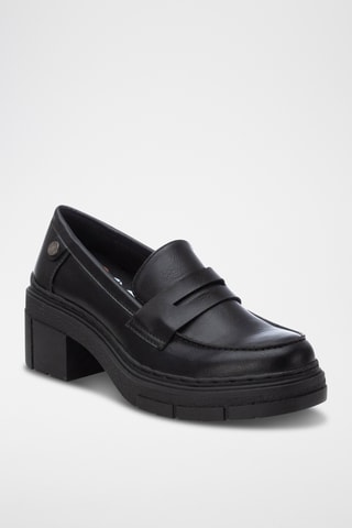 Mocassins à talons - Noir