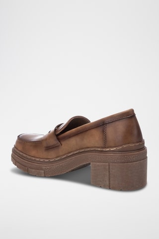Mocassins à talons - Taupe