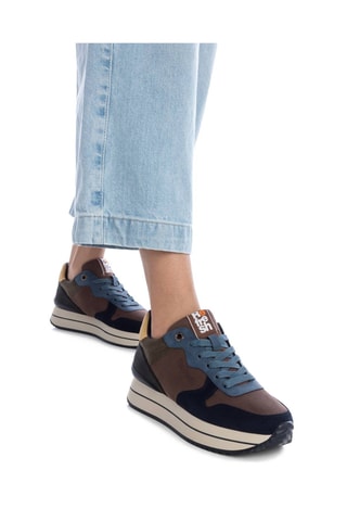Baskets plateformes - Bleu marine