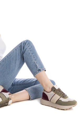 Baskets plateformes - Kaki