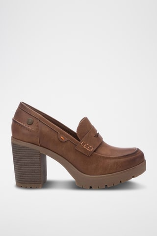 Mocassins à talons - Camel