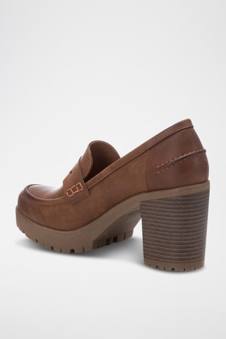 Mocassins à talons - Camel