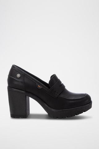 Mocassins à talons - Noir