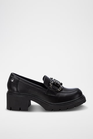Mocassins à talons - Noir