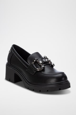Mocassins à talons - Noir