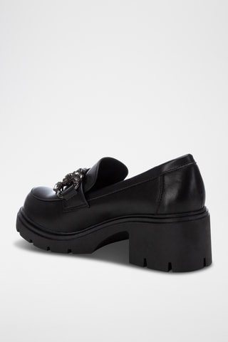 Mocassins à talons - Noir