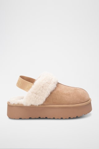 Sabots fourrés plateformes - Beige