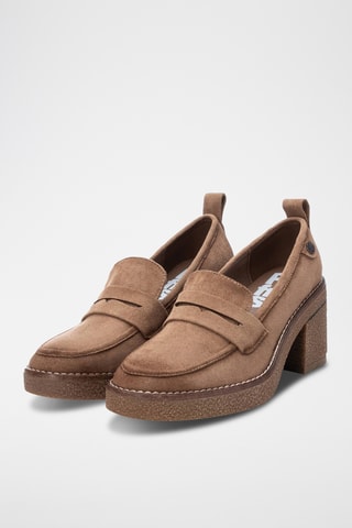 Mocassins à talons - Taupe