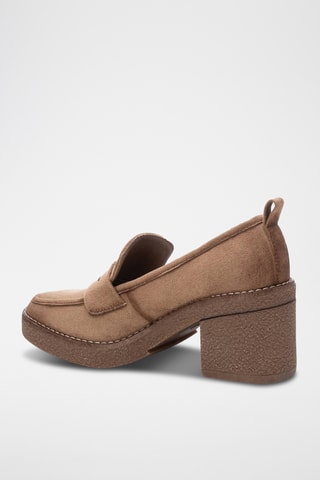 Mocassins à talons - Taupe