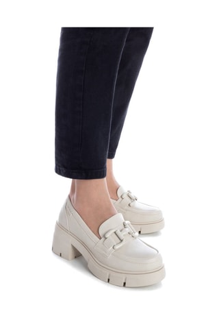 Mocassins à talons - Ecru