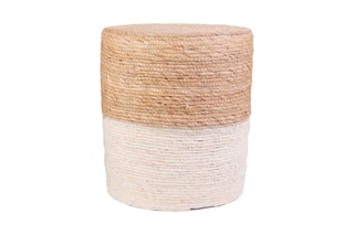 Pouf Blue Lagoon - Beige et écru