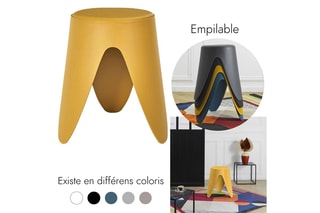 2 tabourets Eve - Moutarde