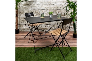 Mesa de refeição dobrável Palerme Preto